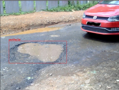 Pothole Detection Result on Raspberry Pi